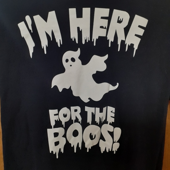 I'm Here For The Boos Glow In The Dark Ghost Halloween Shirt Medium - Picture 3 of 4